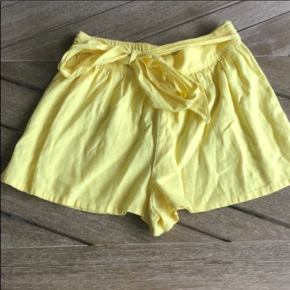 Abound Tie Front Linen Blend High Rise Shorts M - Picture 3 of 8